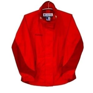 COLUMBIA | Women’s Full Zip COLUMBIA Windbreaker Style Red Jacket Size M